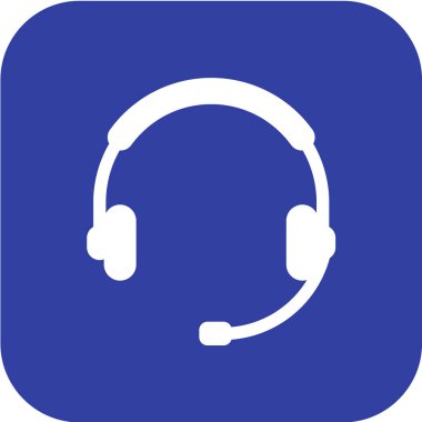 Kulaklık simgesinin vektör illüstrasyonu