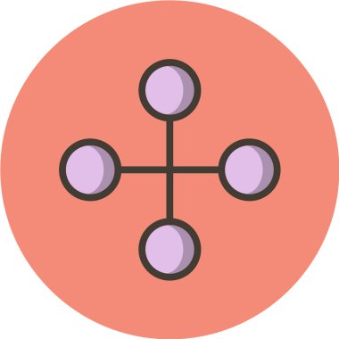 Bilim ve teknoloji renkli vektör simgesi