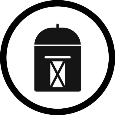 Tek siyah ve beyaz simgesinin vektör illüstrasyonu