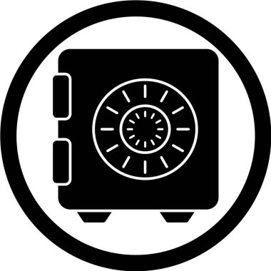 Güvenli ikon. vektör illüstrasyonu