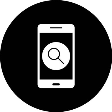 vektör siyah ve beyaz cep telefonu simgesi