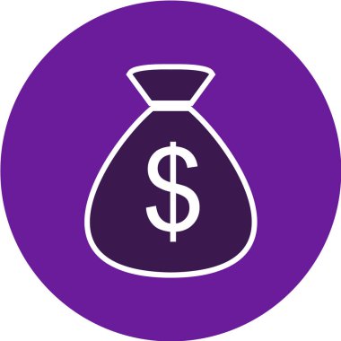 Para çantası ikonu. vektör illüstrasyonu