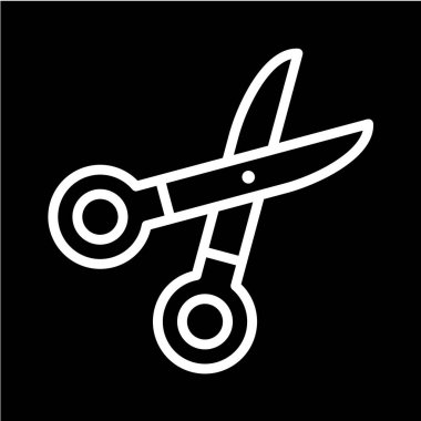 makas web simgesi vektör illüstrasyonu 