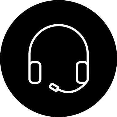 Modern b 'nin vektör illüstrasyonu simge kulaklığından yoksun