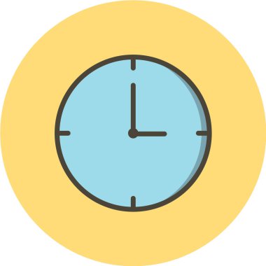 saat düz vektör simgesi