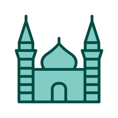 Moda tarzında izole edilmiş cami simgesi