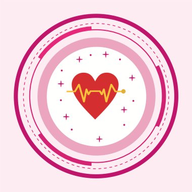 Pembe kurdeleli bir kalbin vektör çizimi