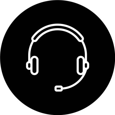 Modern b 'nin vektör illüstrasyonu simge kulaklığından yoksun