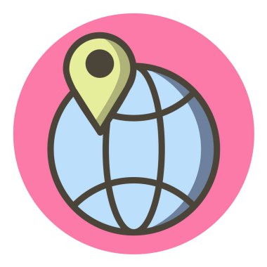 genel ağ renkli vektör simgesi