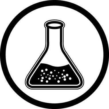 Beaker Simgesi Moda Biçiminde İzole Arkaplan      