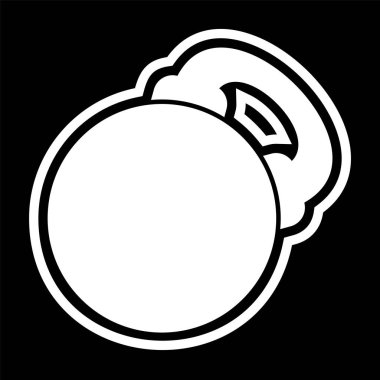 Kettlebell Simgesi Moda Biçiminde İzole Arkaplan