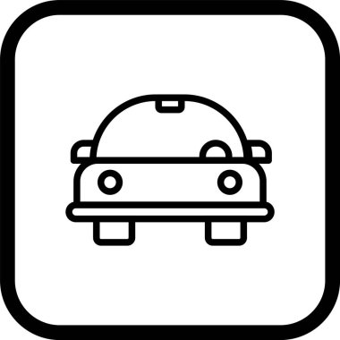 Çizgi film arabası Simgesi Moda Tarzı İzole Arkaplan