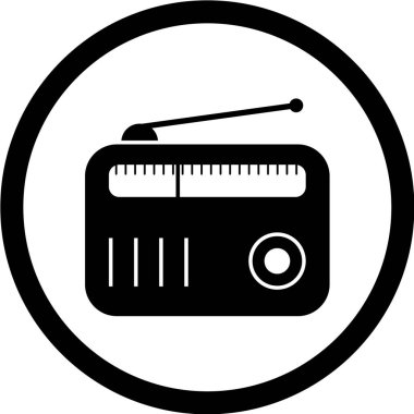 radyo vektör illüstrasyonu, basit simge
