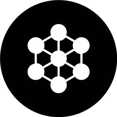 Molekül simgesinin vektör çizimi