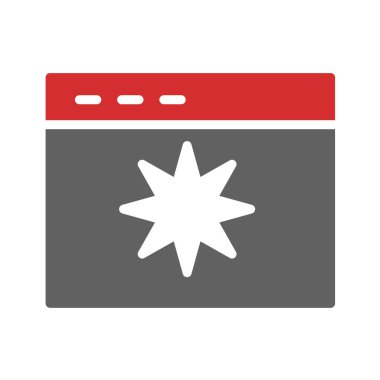 Web sayfası simgesi, vektör illüstrasyonu