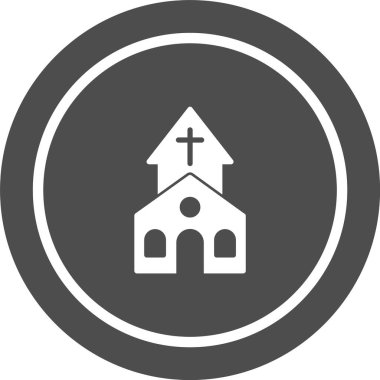 Moda tarzı izole edilmiş arka planda kilise simgesi