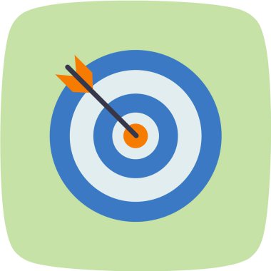 hedef vektör illüstrasyonu, basit simge