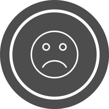 Moda Biçimli Üzgün Emoji Simgesi İzole Arkaplan