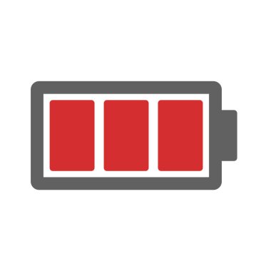 Tam Batarya Simgesi Moda Tarzı İzole Arkaplan