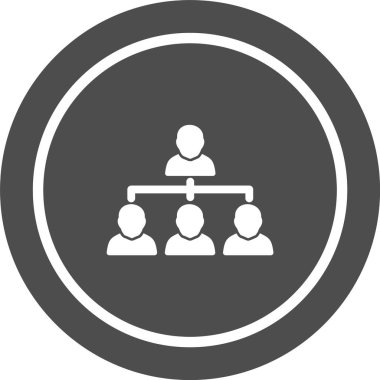 Moda Biçiminde Organizasyon Simgesi İzole Arkaplan