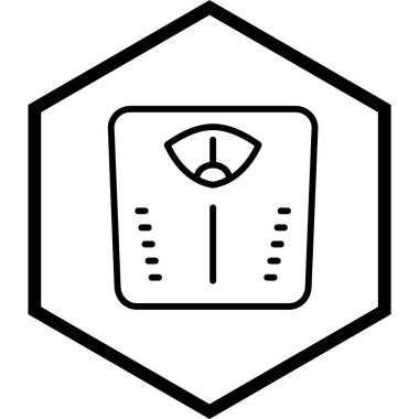 Moda Biçimli Ayrı Arkaplanda Ağırlık Makinesi Simgesi