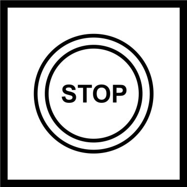 Basit simge, dur vektör illüstrasyonu 