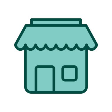 Dükkan Simgesi Moda Biçiminde İzole Arkaplan