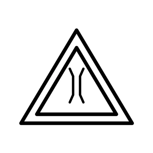 Road Signs Glyph Circle — ストックベクタ