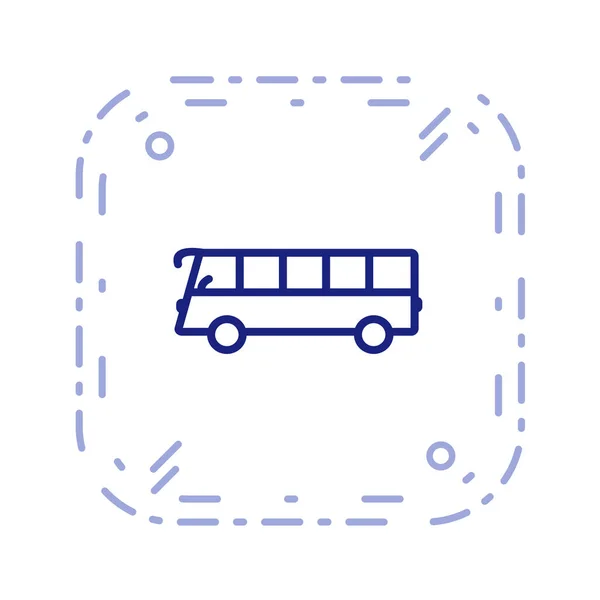 Vektör Illüstrasyonu Basit Otobüs Simgesi Okul Otobüsü — Stok Vektör
