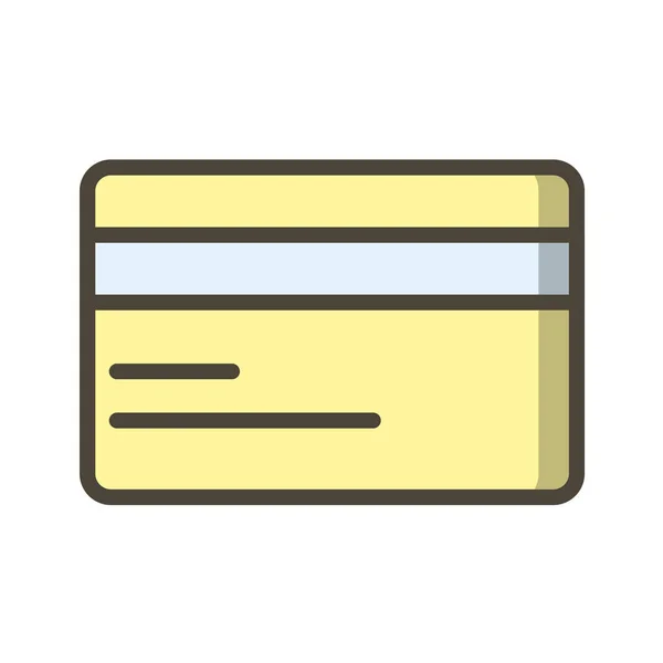 Ikona Kreditní Karty Plochém Stylu Izolované Bílém Pozadí — Stockový vektor