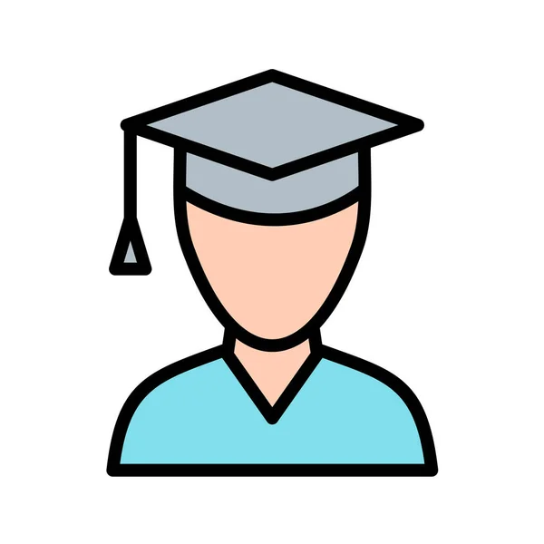 Graduation Cap Vector Icon — Stock Vector