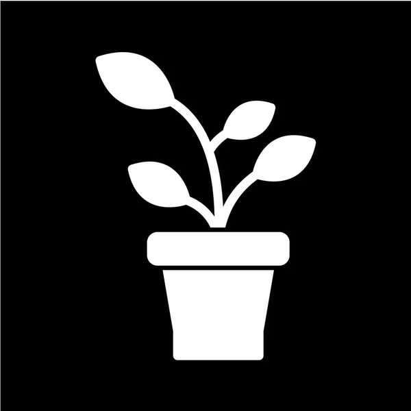 Рослина Веб Іконка Векторна Ілюстрація — стоковий вектор