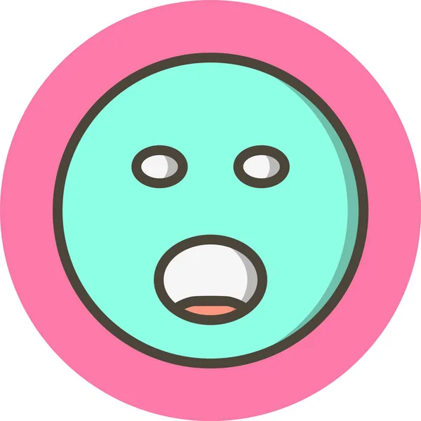 Icône Emoji Criant Dans Style Mode Fond Isolé — Image vectorielle