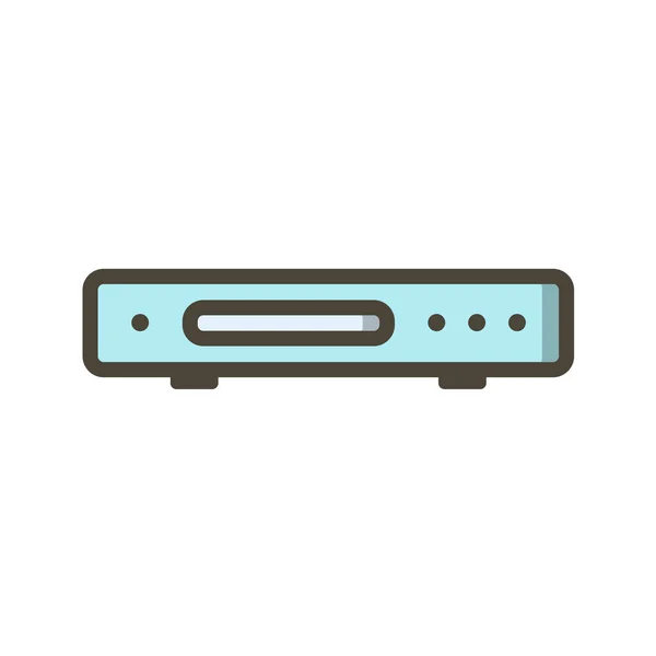 Vektor Illustration Einfaches Symbol Von Und Dvd Player — Stockvektor