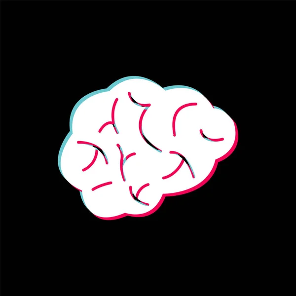 Ikona Mozku Módním Stylu Izolované Pozadí — Stockový vektor
