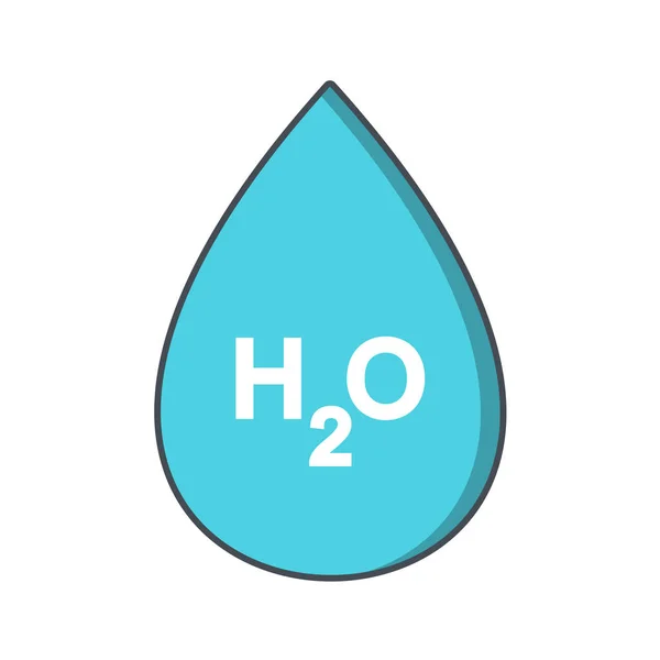 Illustration Eines Isolierten Wassertropfensymbols Mit Einem Flüssigkeitszeichen — Stockvektor