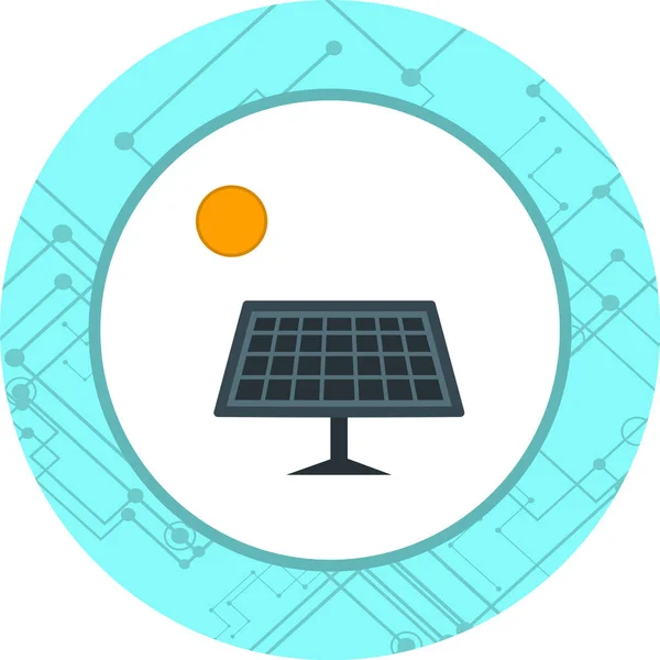 Ícone Energia Solar Estilo Moderno Isolado Backgroun — Vetor de Stock