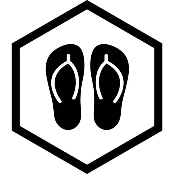 Zapatillas Icono Estilo Moderno Fondo Aislado — Vector de stock