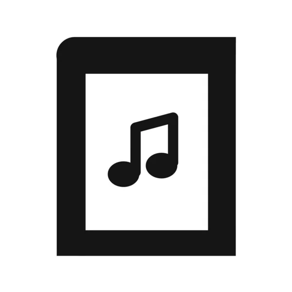 Icono Nota Musical Ilustración Vectorial — Vector de stock