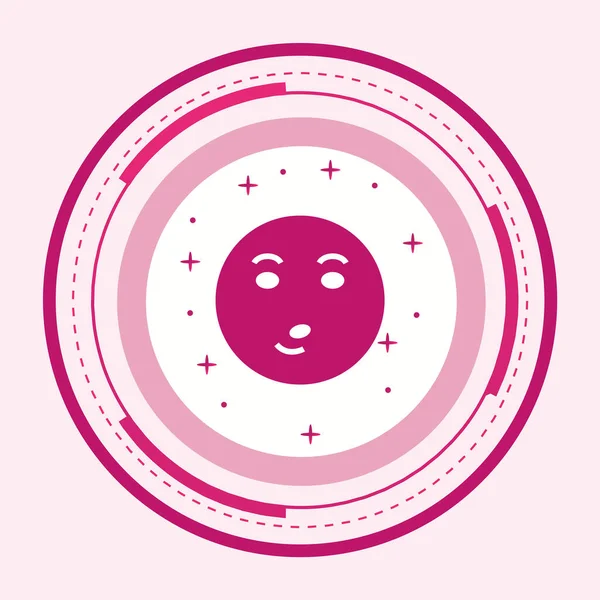 流行风格的Whistle Emoji Icon孤立无援的背景音乐 — 图库矢量图片
