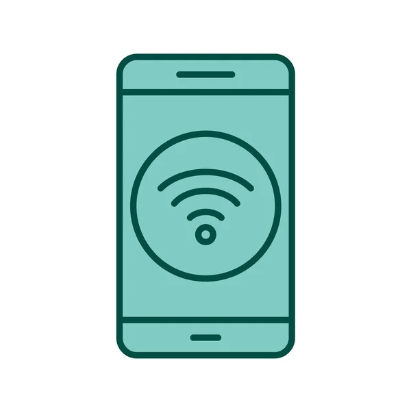 Wifi Mobile Application Icon Trendigen Stil Isolierten Hintergrund — Stockvektor