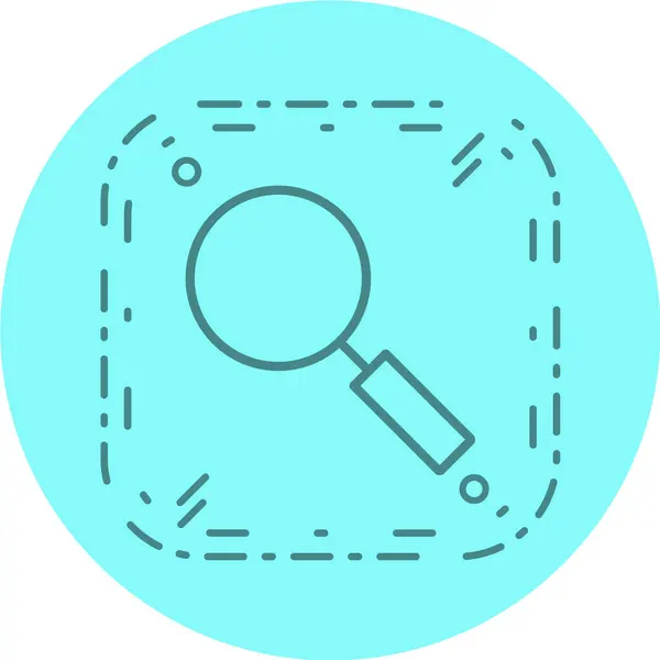 Magnifying Glass Line Vector Icon — Stock Vector