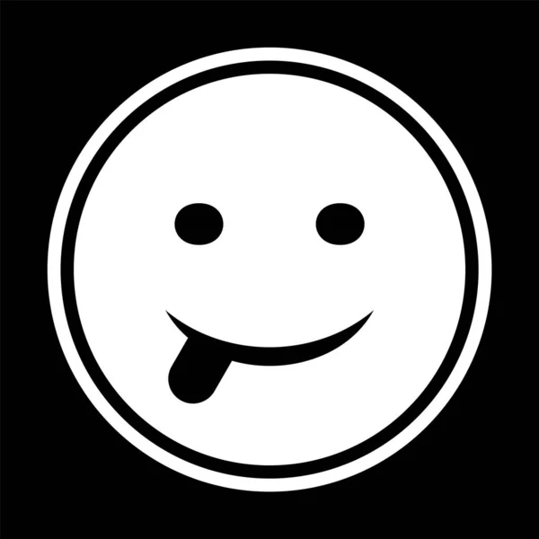 Ícone Emoji Língua Estilo Moderno Isolado Fundo —  Vetores de Stock