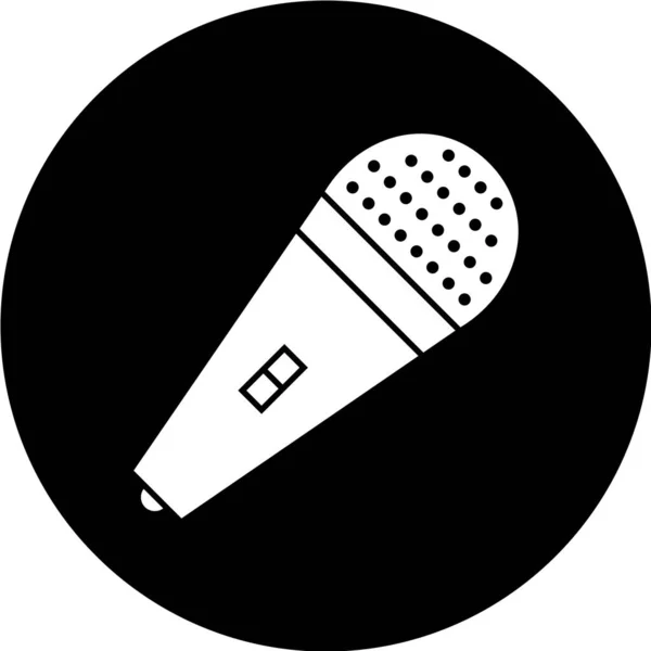 Mikrofonsymbol Einfache Abbildung Des Lautsprecher Vektor Piktogramms Für Web — Stockvektor