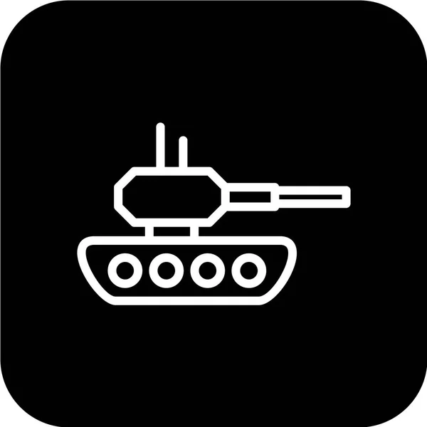 Ilustración Vectorial Icono Del Tanque Concepto Guerra — Vector de stock