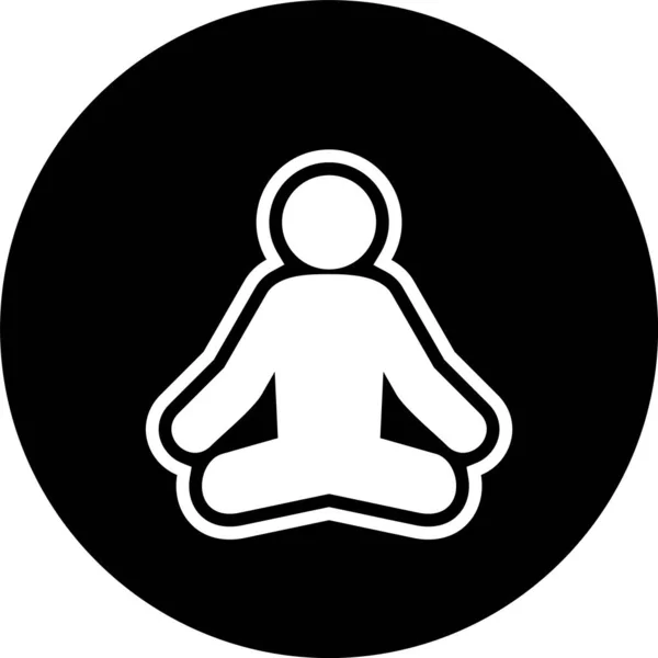 Ikon Yoga Dalam Gaya Trendy Terisolasi Latar Belakang - Stok Vektor