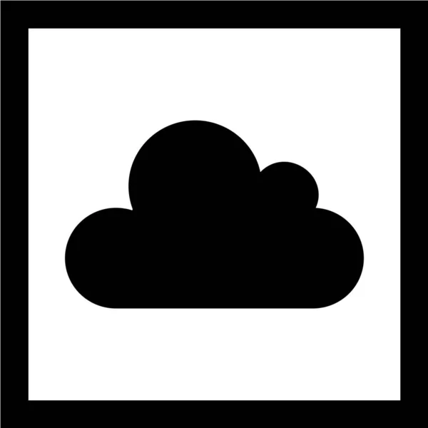 Wolkensymbol Vektorillustration Flacher Designstil — Stockvektor