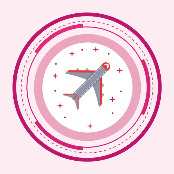 Uçak simgesinin vektör illüstrasyonu