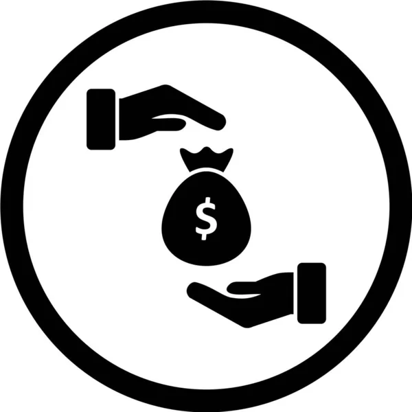 Icono Bolsa Dinero Ilustración Vectorial — Vector de stock