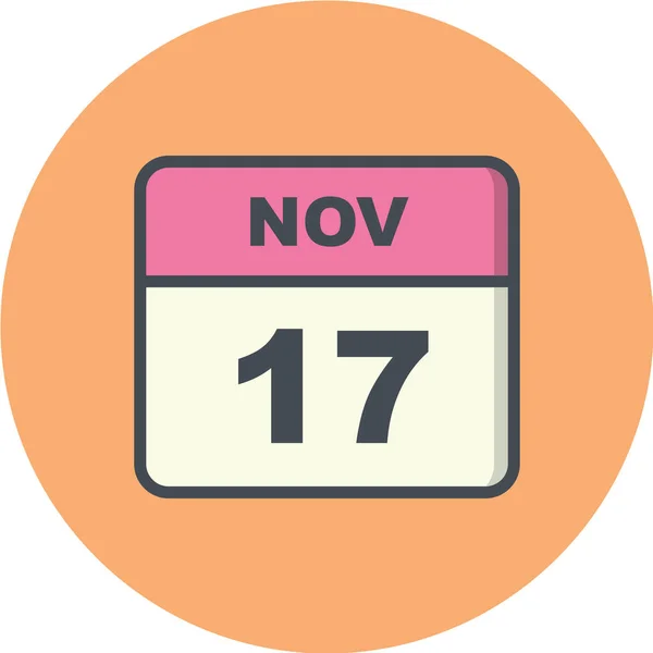 Calendrier Avec Date Novembre — Image vectorielle